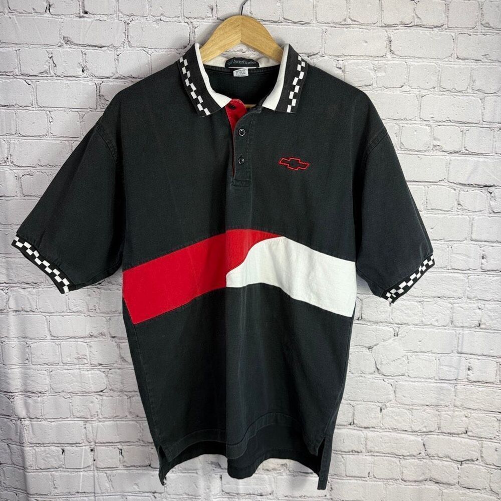 Vintage Chevrolet Racing Polo Shirt Men's L Inner Harbor F